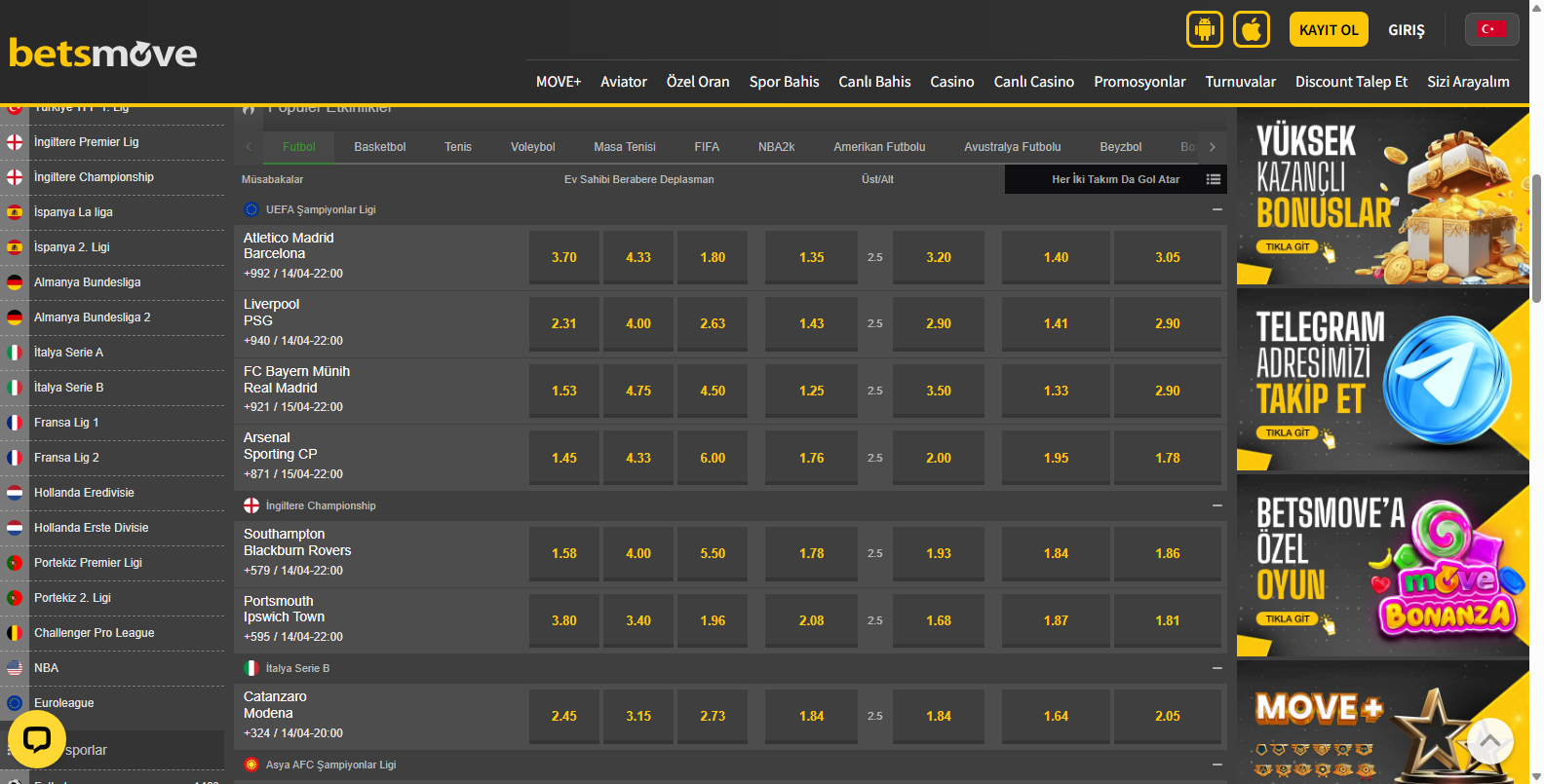 Betsmove Canlı Casino Baccarat Oyna