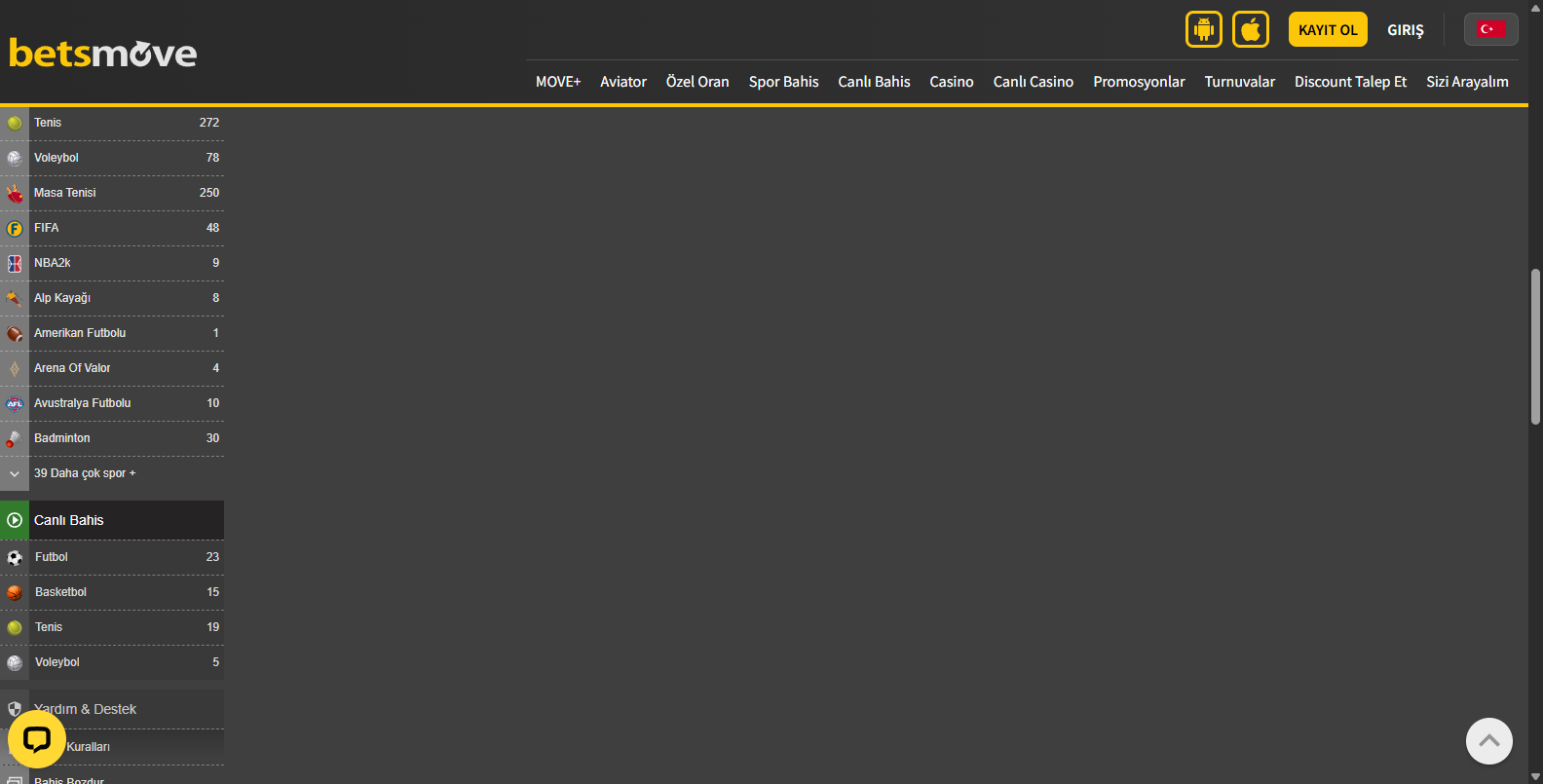 Betsmove Kayıp Bonusu
